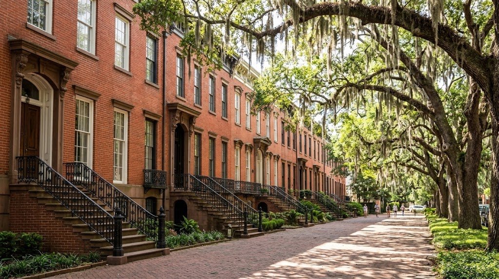 Beautiful 19th-century antebellum homes savannah and mansions on Jones Street